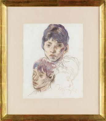 RAPHAEL SOYER Group of 4 works on paper.